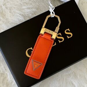 New Guess Faux-Leather Key Ring